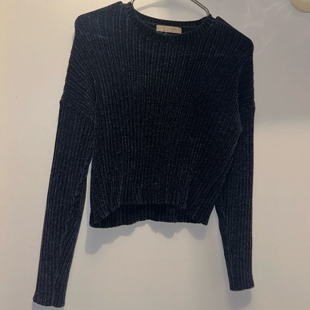 Navy Blue Long Sleeve Sweater